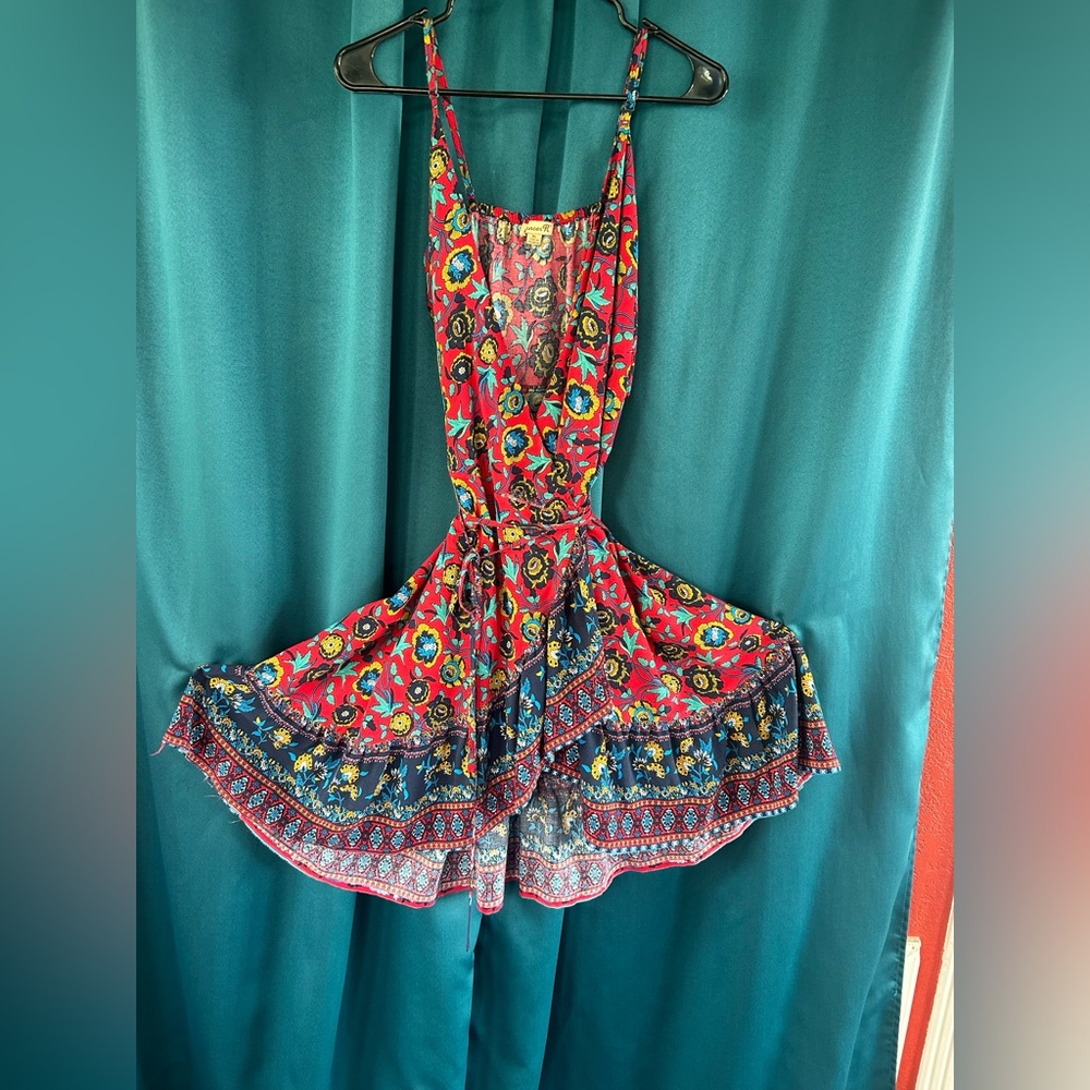 Colorful Floral Print Dress